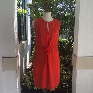 LK Bennett Drawstring Waist Slub Lyocel Dress